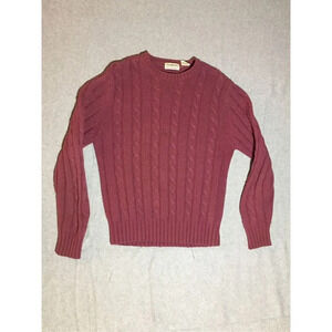 Womens Brian MacNeil Sweater Size Large Dark Plum Casual Winter Virgin Acrylic